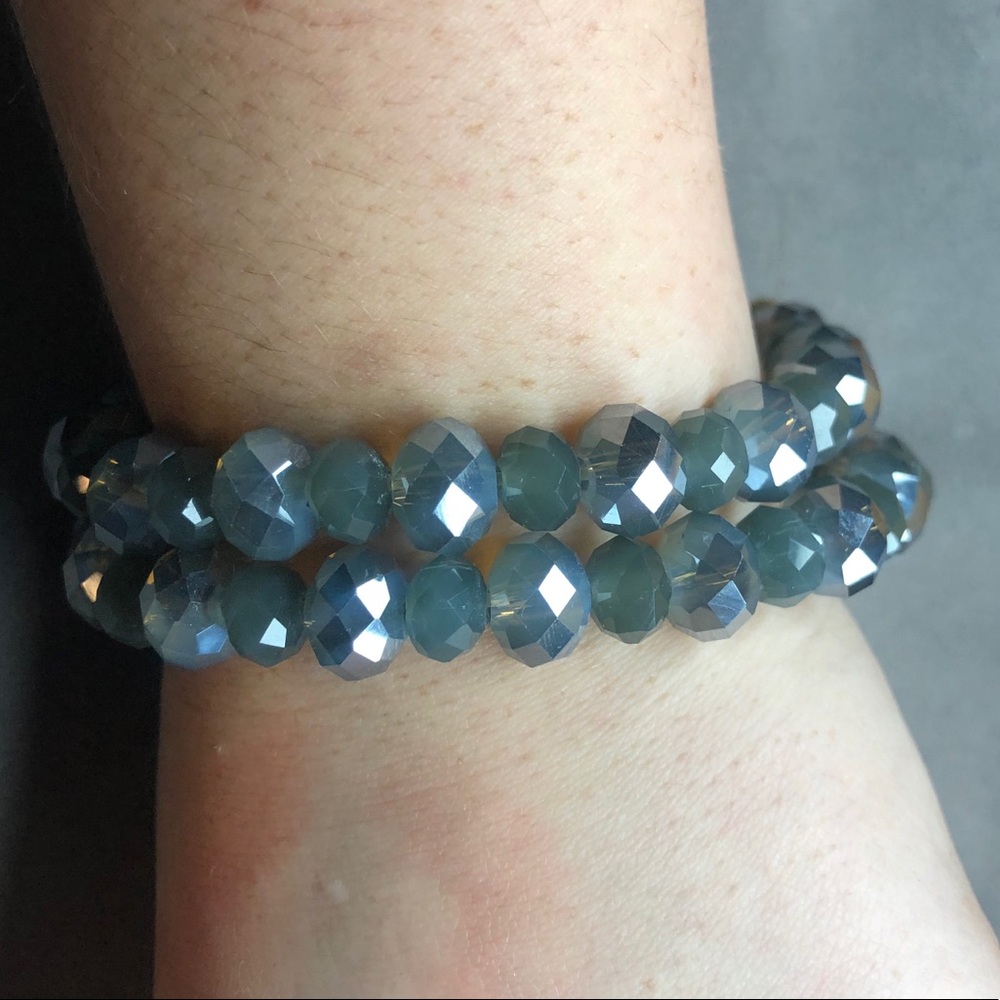 Grey erimish bracelet duo